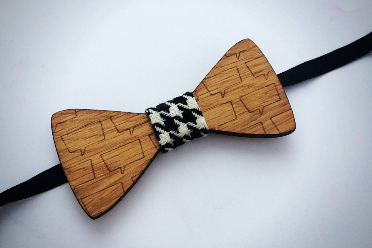 Exklusive Holzfliege