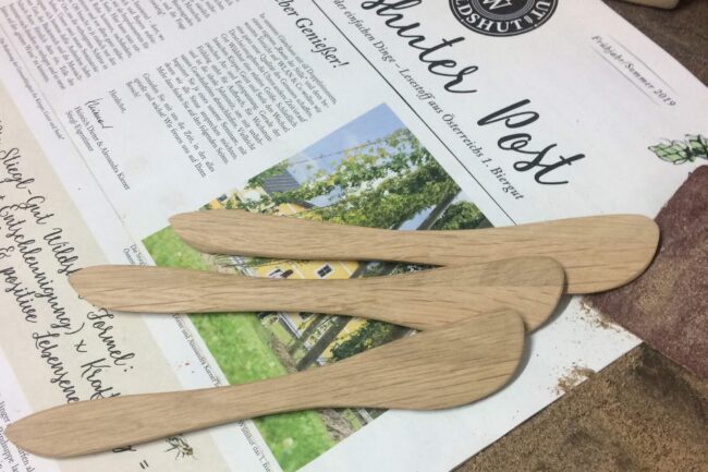 Buttermesser aus Eiche